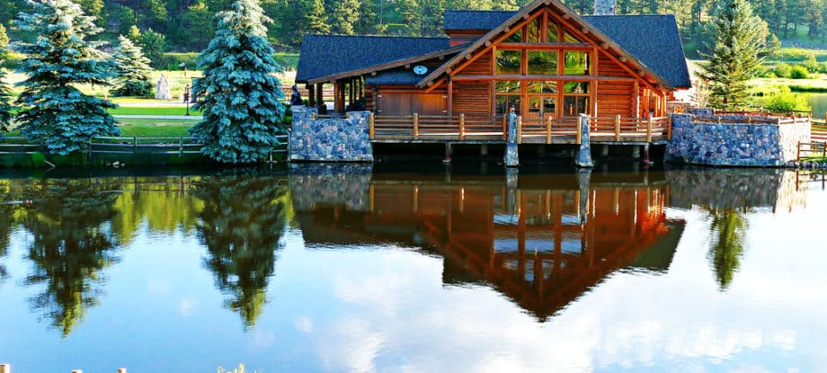 A beautiful home on a pond in Evergreen, Colorado.