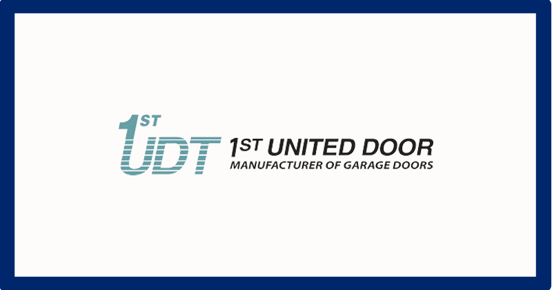 the logo for 1st United Door.